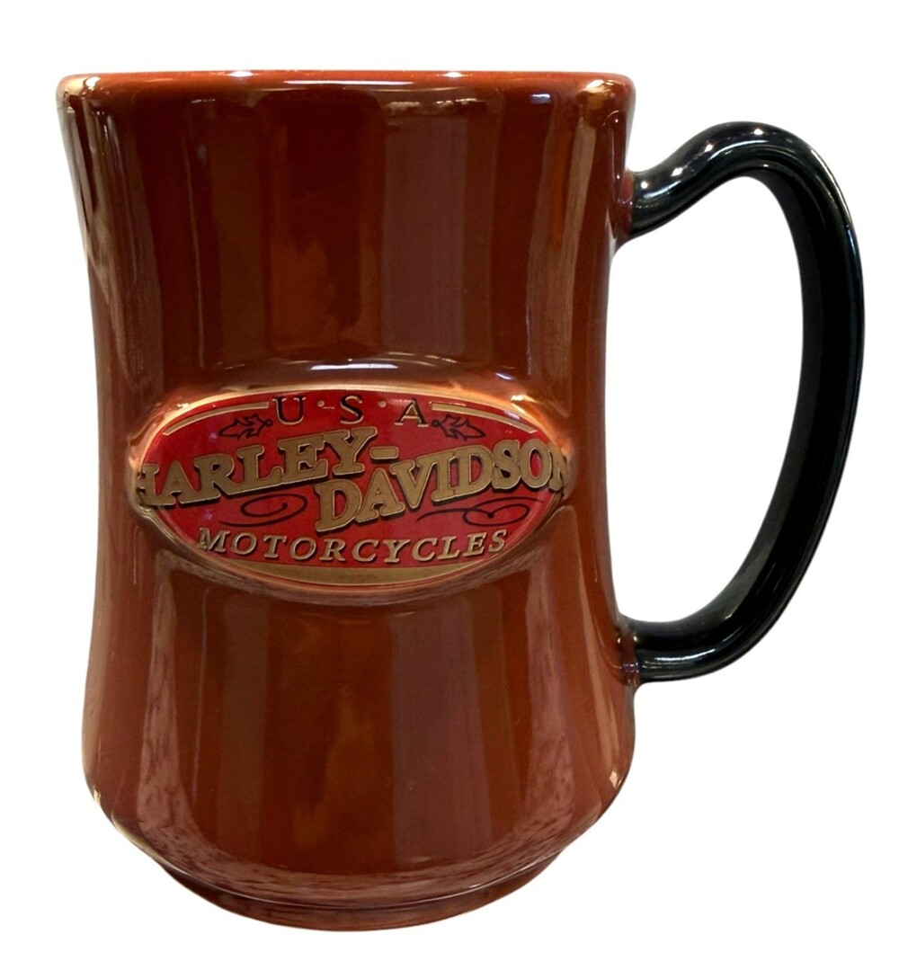 Harley-Davidson USA Motorcycles Embossed Logo Ceramic Coffee Mug Xpres